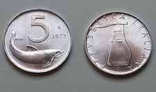 5 lire monete italiane del