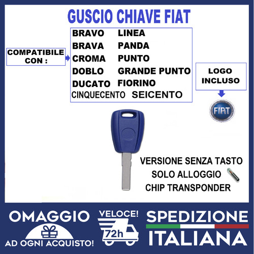Guscio cover chiave fiat 600 - guscio,