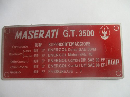 Targa maserati mexico merak - targa,