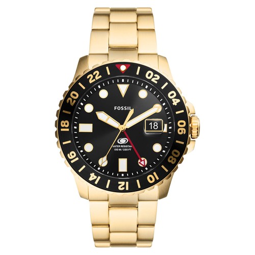 Fossil fs5990 blue gmt - gmt, oro