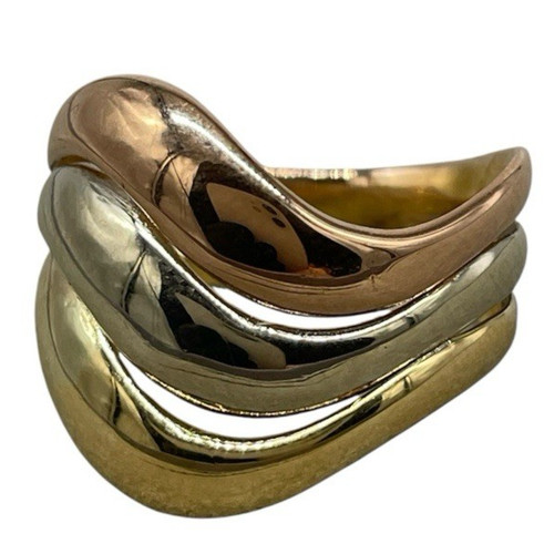 Anello oro giallo rosa - giallo, bianco
