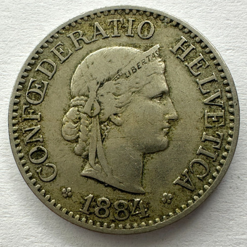 1884 svizzera moneta - 1884, b