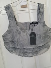 top corsetto organza ruches