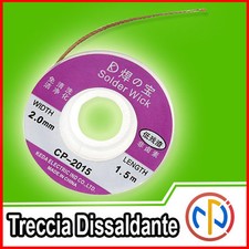 Treccia 2 mm Trecciolla Dissaldante lunga 1,5mt ALTA QUALITA'