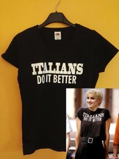 T-shirt MADONNA Italians do it better nera cantante donna cotone idea regalo