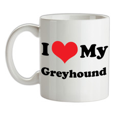 I Love My Levriero Mug - Cane - Cucciolo - Grigio Hound - Corsa - Cani