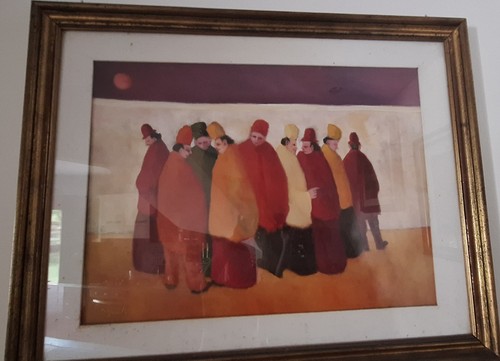 Quadro incorniciato con figure