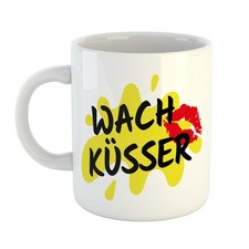 Tazza caffè bacio cera labbra