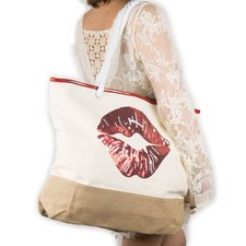 Borsa mare beige grande da