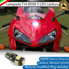 LAMPADA LUCE POSIZIONE HONDA CBR 600 RR 2003-2006 CANBUS T10 W5W 5 LED 6000K