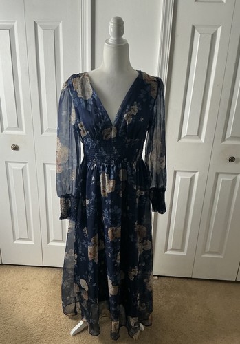 Maxi abito floreale - , navy