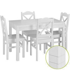 Set tavolo da pranzo lungo e 4