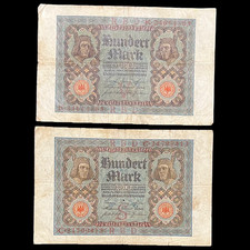 2x 1920 banconota tedesca 100