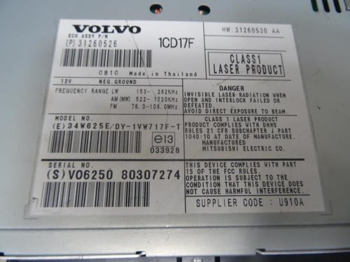 Autoradio originale volvo 40 - autoradio, s