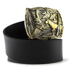 Cintura in pelle con fibbia in