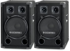 2x Altoparlanti Casse Box Subwoofer DJ PA 2 vie 10" 25cm HiFi Party 800W Set