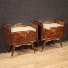 Coppia di comodini design italiano due mobili vintage anni 50' modernariato