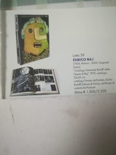 catalogo generale  Bolaffi / Enrico Baj 1973 certificata auteticità Picenum.