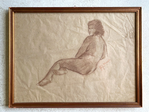 Quadro disegno sanguigna carta - quadro,