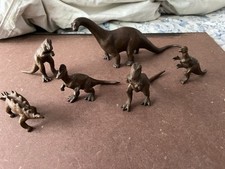 6 DINOSAURI IN BRONZO ALVA STUDIOS ANNI 50 60 TRACHADON IGUANODON BRONTOSAURUS ECC