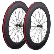 Set ruote bici da strada in carbonio profondità trazione dritta 88 mm larghezza 23 mm opaco lucido