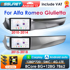 Autoradio Alfa Romeo Giulietta 2004-2019 CarPlay AndroidAuto Wireless BT RDS GPS