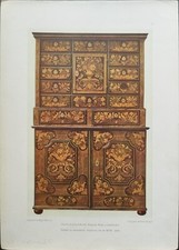 ANTICA STAMPA COLORI 1925 DEKORATIVE VORBILDER XXVII. MOBILE INTARSIATO XVII SEC