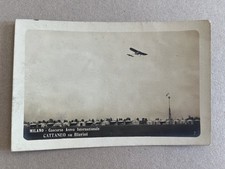 T) Cartolina formato piccolo Milano concorso aereo Cattaneo 1910