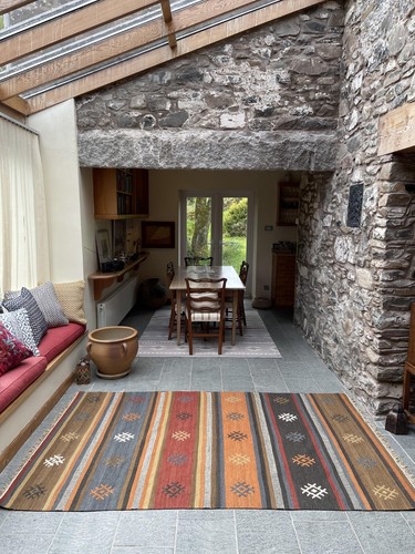 Tappeto kilim righe lana - tappeto, a