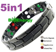 TITANIO Bracciale Energia Magnetica Bracciale Potere Salute Bio 5in1 Bio