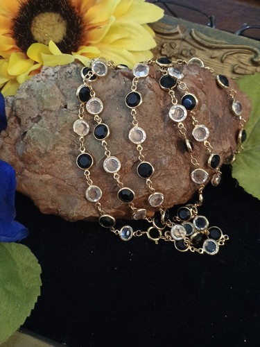 Collana vintage swarowski jet - vintage,