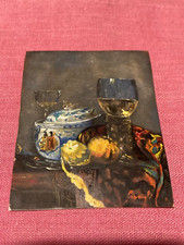 RARO dipinto olio su celluloide: "Natura morta" - Bellissimi dettagli - Venezia - 1935!!!