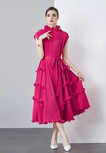 Abito rosa fluo lungo - rosa,