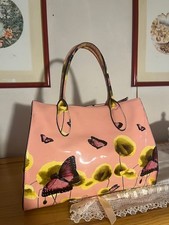 Borsa color albicocca in vernice di pelle di Marina Salanti