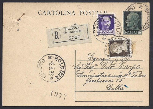 Storia postale regno 1939 - storia,