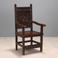 Sedia Antica Stile Neorinascimento Noce Intagliato Italia XIX Secolo Originale