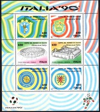 ITALIA 1990 - FOGLIETTO MNH** 650 Lire Campionato Calcio Italia '90 Sas 6 #XON
