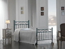 LETTO SINGOLO IN FERRO BATTUTO MODELLO TEVERE NERO GRAFITE