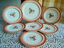  SERVIZIO DESSERT 7 PZ PORCELLANA INGLESE WEDGWOOD BARLASTON ETRURIA SUNSET