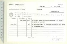 Banca Fabbrocini Terzigno filiale di Striano lettera contabile Poggiomarino 1975