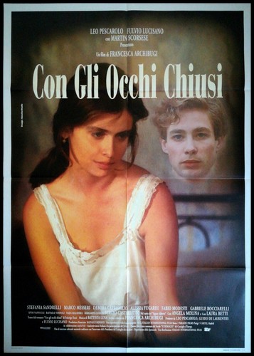 Con gli occhi chiusi manifesto - occhi,