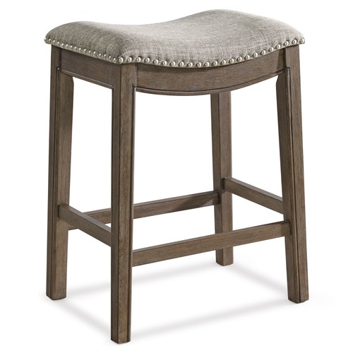 Rome oak backless - oak, saddle