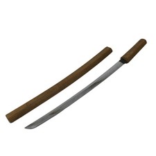 Costume Giapponese Metallo Spada Imitazione Chisa Katana Wakizashi Fodero Legno JK847
