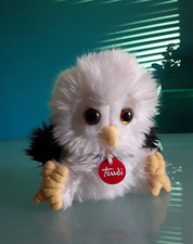 "TRUDI" peluche Gufo "Gufetto Fluffy", colore bianco e nero, altezza 18 cm.