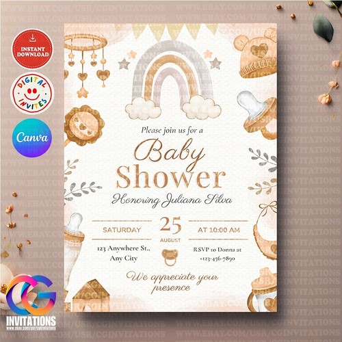Modello invito baby shower