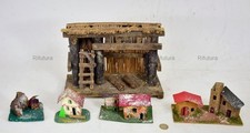 Capanna/Stalla Casette Epoca Presepe Presepi Natale Vintage Statuine Diorama-1HQ