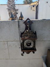 Orologio Olandese JOHN WARMINK Da Ripristinare Anni 50 Legno Bronzo Ottone...