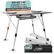 Tavolo Campeggio Pieghevole Altezza Regolabile 2 Persone Alluminio Balcone