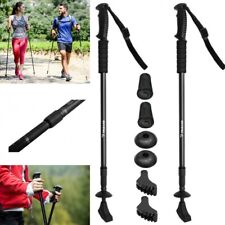 BASTONI DA TREKKING NORDIC WALKING TELESCOPICO BASTONCINI ANTISHOCK, COLORE NERO