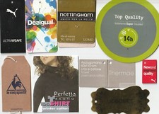 CARTELLINI ETICHETTE CAPI DI ABBIGLIAMENTO – DA COLLEZIONE – 20 pezzi #e536